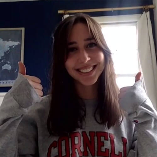 Sophia S admitted to Cornell University